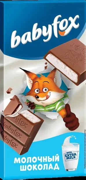 «BabyFox», молочный шоколад, 90 г