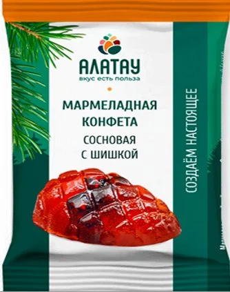 Конфета сосновый мармелад с сосновой шишкой