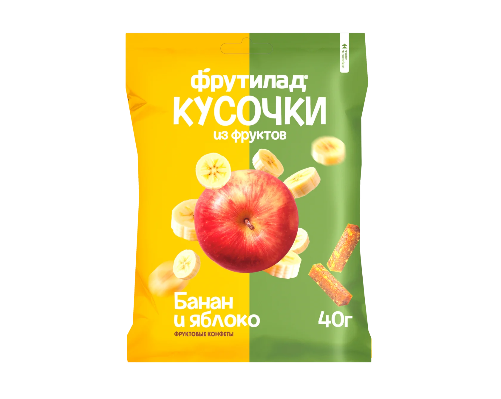 Фрутилад кусочки Банан и яблоко 40 гр