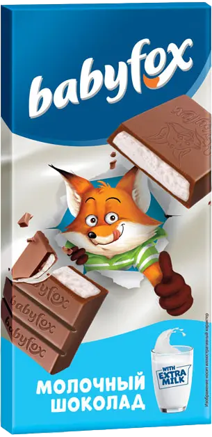 «BabyFox», молочный шоколад, 90 г